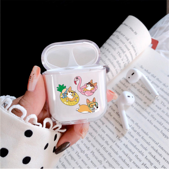 Corgi AirPods case funny dog Airpods Pro case Plastic AirPods case Airpods  cover airpod earpods case Airpods holder headphones case gift 2207 in  online supermarket