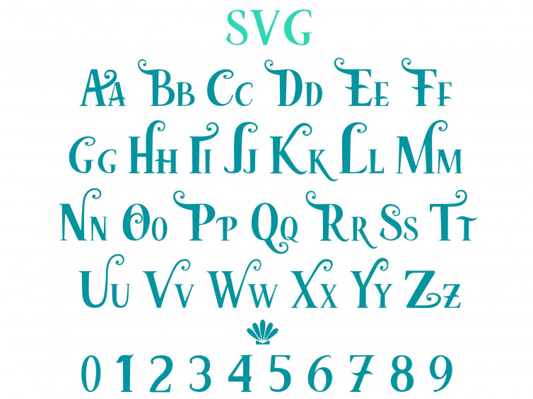 Free Free 112 Mermaid Letters Svg SVG PNG EPS DXF File