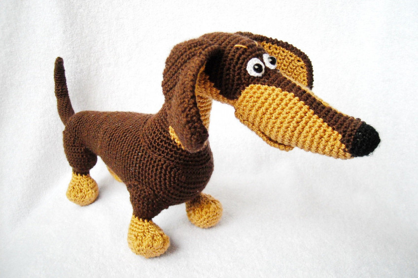 Stuffed Wiener Dog, Plush Dachshund, Weiner Dog Stuffie, Unique Baby Gift 