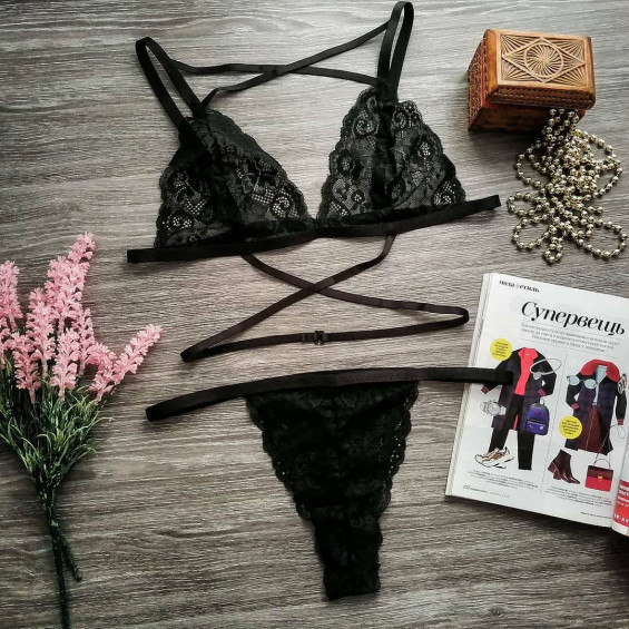 Black Lace Lingerie Bralette Lingerie Black Lingerie Set Festival